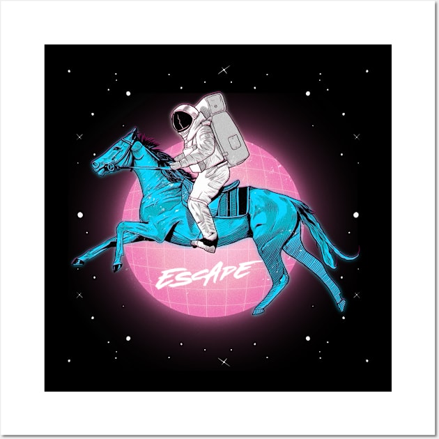 Retro Space Escapade Wall Art by rjartworks